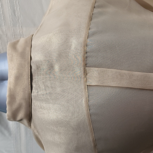 Dolce and Gabbana Gold Pintuck Blouse - Picture 8 of 11